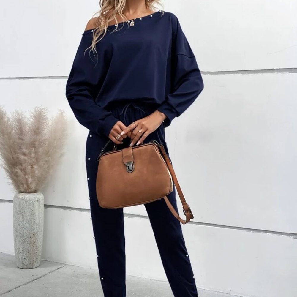 SHEIN navy blue size small 2 piece outfit Brand New never before worn